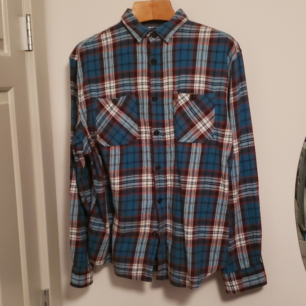 Coleman Plaid Flannel Mens Long Sleeve Shirt
